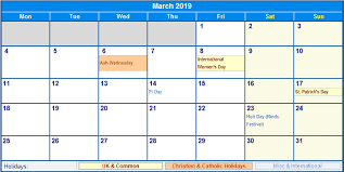 Holidays Calendar March 2019 Marchcalendar March2019calendar Calendarmarch2019 Marchcalendarpr Holiday Calendar Printable Calendar Printables 2019 Calendar