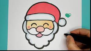 Santa claus caricature full body jumping with hat and christmas. How To Draw Cute Laughing Santa Emoji Step By Step Christmas Drawing Tutorial Youtube