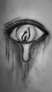 By drawing these kind sad things, you will probably find more about you, about what loneliness, anger, sadness or boredness feels like to you. Drawing Eye Dark Art Drawings Tears Art Creepy Drawings