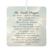 The Lord S Prayer Matthew 6 9 13 Bible Verse Air Freshener Zazzle Com In 2020 Model Prayer The Lords Prayer Prayers