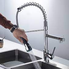 Tap and single drop of water. Chrome Alton Leo Luxury New Single Lever Kitchen Faucet Spring Pull Out Sprayer Kitchen Sink Mixer Rs 7999 Piece Id 19086527455