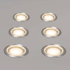 6er Einbauset Guard Ip67 Warmweiaÿ Bodeneinbaustrahler Einbauleuchten Led Einbaustrahler