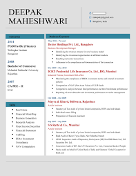 Resume Template 5 Education In India Business Development Resume Template