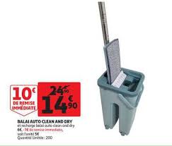 2.50€ balai swiffer starterkit : Offre Balai Auto Clean And Dry Chez Auchan Direct