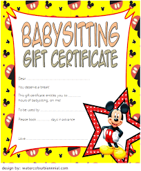Use our free gift certificate maker to make diy gift certificate templates that you can customize online before you print. 17 Babysitting Certificate Template Free Ideas In 2021 Certificate Templates Babysitting Template Free