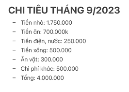 Sinh viên chi tiêu một tháng bao nhiêu là đủ?