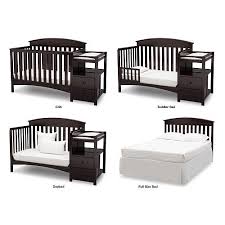 Black Baby Crib With Changing Table Delta Children Abby Convertible Crib N Changer Dark Chocolate Cribs Crib Toddler Bed Baby Bed