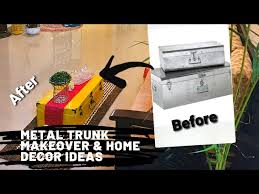 How to paint an old steamer trunk with country chic paint | refurbish and makeover an antique trunk learn how to refurbish an. Makeover Of A Old Iron Trunk Diy Home Decor Ideas Metal Trunk Diy Youtube