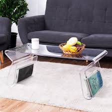 Get it as soon as tue, jul 20. 38 Clear Acrylic Coffee Table With Integrated Magazine Rack By Choice Products