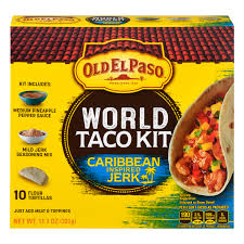 Carbs 38g, fat 3.2g, protein 5g. Save On Old El Paso World Taco Kit Caribbean Inspired Jerk 10 Ct Order Online Delivery Stop Shop