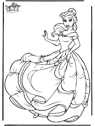 Disney princess aurora cinderella belle mulan aurora snow white jasmine coloring pages for girls. Disney Prinses Belle 2 Kleurplaten Disney