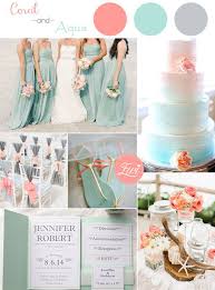 Coral And Aqua Beach Themed Wedding Color Ideas And Wedding Invitations For Summer 2015 Beach Theme Wedding Beach Wedding Colors Wedding Colors