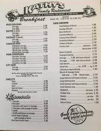 Our little menu is an eclectic mix, including plenty of gluten and allergy free food made from fresh ingredient. Online Menu Of Kathys Family Restaurant Restaurant Columbia Tennessee 38401 Zmenu