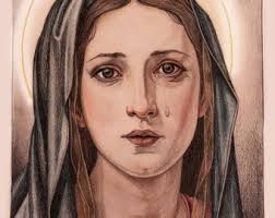 Our Lady of Sorrows 8x8” Sketch