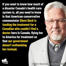 Thank you Glenn Beck for saving the life of this woman after our disastrous  health care system failed her.