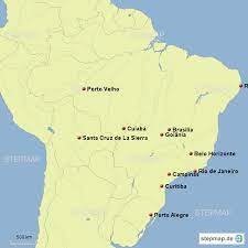 Kujaba, kujaba, mato grosso, brazil kartē, vieta cuiaba, koordinātes. Cuiaba Von Dalton Costa1977 Landkarte Fur Sudamerika