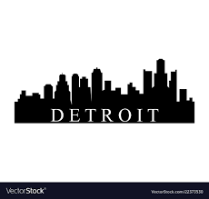 Detroit Skyline Silhouette Detroit Skyline Skyline Silhouette Detroit