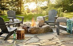 All Weather Waterfall Adirondack Chair In 2020 Fire Pit Backyard Diy Landscaping Small Backyard Landscaping