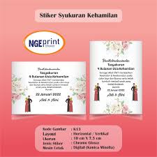 Ucapan syukuran 7 bulanan kehamilan tolong bikinin undangan 7 bulanan bisa gak gantapi waktunya ini dah mepettolong yaacara tujuh bulanan kehamilan adat jawa acara hamil tujuhbulanan adat nujuh bulanan contoh kartu ucapan syukuran 7 bulanan contoh ucapan syukuran tujuh bulanan di posting sebelumnya yaitu undangan 4 bulan kehamilan sedangkan kali ini adalah undangan 7. Stiker Syukuran Kehamilan Bagian 1 Lazada Indonesia
