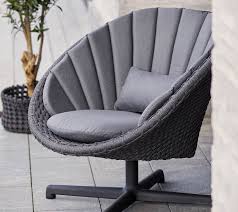 Northern brothers velvet chair sofa slipcover 2 piece couch chair cover for living room (peacock blue). Cane Line Peacock Lounge Chair W Swivel Aluminium Base Dark Grey Cane Line Soft Rope See Selection Cane Line Eu
