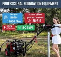 Handheld helical pile driver Falcon
