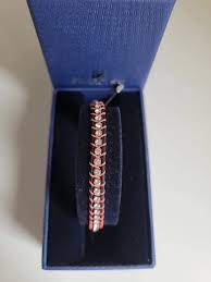 Swarovski Tosha Pink Cupchain Bracelet, Cotton Cord Clear Crystal | eBay