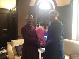 X-এ Ali Haider Zaidi: "Pleasure to meet Bishop Sadiq Daniel. PTI Candidate  for @PS104PTI Mansur Sheikh & myself thank u for the support extended.  Inshallah in #NayaPakistan every citizen will get an