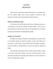 Imrad is an acronym that stands for introduction, methods, results, and discussion. Chapter 3 Docx Chapter 3 Methodology In This Chapter We Include The Research Methodology In More Details In This Part The Research Design Area Of Course Hero
