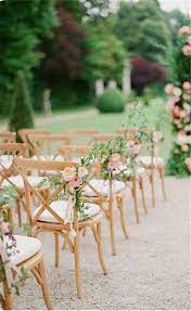Lanterns, logs with flowers, pomanders, garlands and the chair decor, of course. 15 Best Outdoor Wedding Ceremony Aisle Decorations Cherry Marry