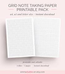 Here you will find an assortment of free printable online graph paper. Graph Grid Paper Student Note Taking Printable Set A4 A5 Etsy