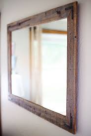 Pin By Linzi Larson On Cabin In 2021 Reclaimed Wood Mirror Wood Mirror Bathroom Wood Framed Mirror