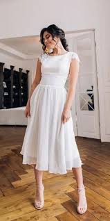 Informal Short Wedding Dress Cap Sleeve Boho Wedding Dress From Sancta Sophia Knee Length Wedding Dress Boho Prom Dress Informal Short Wedding Dress
