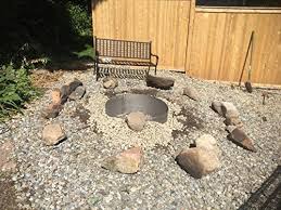 This fire pit liner is unpainted, as no heat paint holds up so why spend the money. Stainless Steel Round Fire Pit Ring Liner 36 Od X 14 Tall Fire Rings Patio Lawn Garden Swl13562 Nl