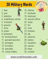 Leaning to alphabetize a list of words is one of the first skills students learn in primary grades. 30 Military Words The Military Alphabet English Vocabs