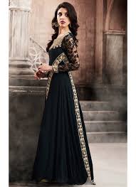 Black And Gold Party Dress Pakistani Black And Gold Embroidered Georgette Anarkali Chiffon Blouses Designs Fashion Dresses Fashion