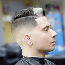 Side Part Pompadour Teinture Raie Fine Coupe De Cheveux Homme Coupe De Cheveux Coupe Cheveux Homme Cheveux Homme