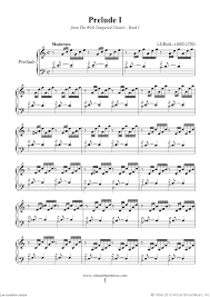 Prelude I Book I Sheet Music For Piano Solo Or Harpsichord By Johann Sebastian Bach First Page Previe Piano Sheet Music Sheet Music Piano Sheet Music Free