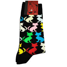 Mens cotton socks socks funny colorful cartoon cat duck wine dress crew socks top rated crazy novelty mens crew socks 2 pack disney nickelodeon star wars muppets & moretop 5 pairs mens cotton sock lot warm funny cartoon cat casual dress socks for giftstop rated seller. Colourful Cats Black Men S Novelty Socks From Ties Planet Uk