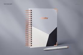 Wire Bound Planner Mockup Set In 2020 Wire Binding Brochure Template Layout Postcard Mockup
