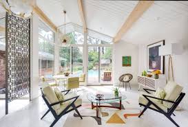 The ceiling heights in this 1971 home are very dramatic for such a small home. Mid Century Modern Addition Renovation Midcentury Living Room Nashville By John Harrison Jones Aia Architect Houzz