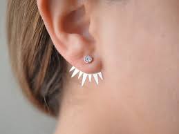 Earring Jackets Decorative Earring Backs Https Www Etsy Com Listing 150469533 Spike Ear Jacket Back Earrings Ear C Spike Ear Jacket Spike Earrings Ear Cuff