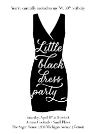 Little Black Dress Party Dress Invitations Thirty Flirty And Thriving Little Black Dress
