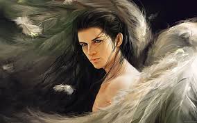 I thought i saw a dark haired angel, but i realized we were in school, and i finally snapped out of the daze i was in, and i came back to. Hd Wallpaper Angel Hd Black Haired Winged Man Character Illustration Fantasy Wallpaper Flare