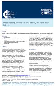 Was it something she did? Transparency International Knowledge Hub Knowledge Hub