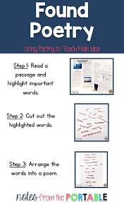 Love This Way To Teach Main Idea By Arranging The Important Words And Phrases Into A Poem Learner Can Identify The Teaching Poetry Poetry Ideas Poetry Lessons