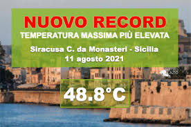 È storia, con +48.8°c a siracusa è stato battuto il record storico europeo di caldo di sempre. Dxeyrlea5imnam