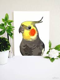Cockatiel Art Print Cockatiel Wall Print Cockatiel Decor Etsy Parrot Painting Art Fish Art