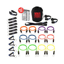 28 pcs mma resistance bands set clips 328 lbs from