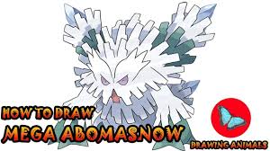 How To Draw Mega Abomasnow Pokemon Drawing Animals Pokemon Drawings Animal Drawings Pokemon