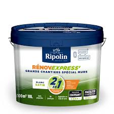 Peinture Ripolin Mur Plafond Et Boiserie Interieur Renov Express Blanc Satine En 2020 Peinture Ripolin Boiserie Plafond